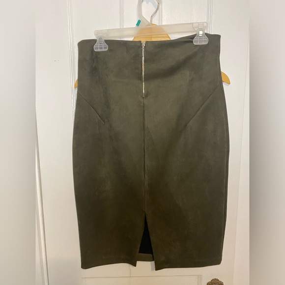 Faux Suede Pencil Skirt - Picture 3 of 3